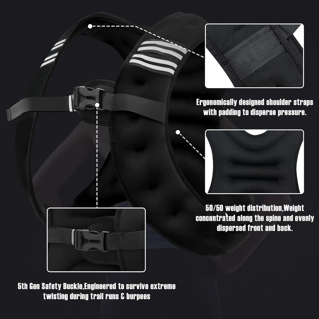 Reflective Fitness Weight Vest