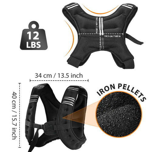 Reflective Fitness Weight Vest